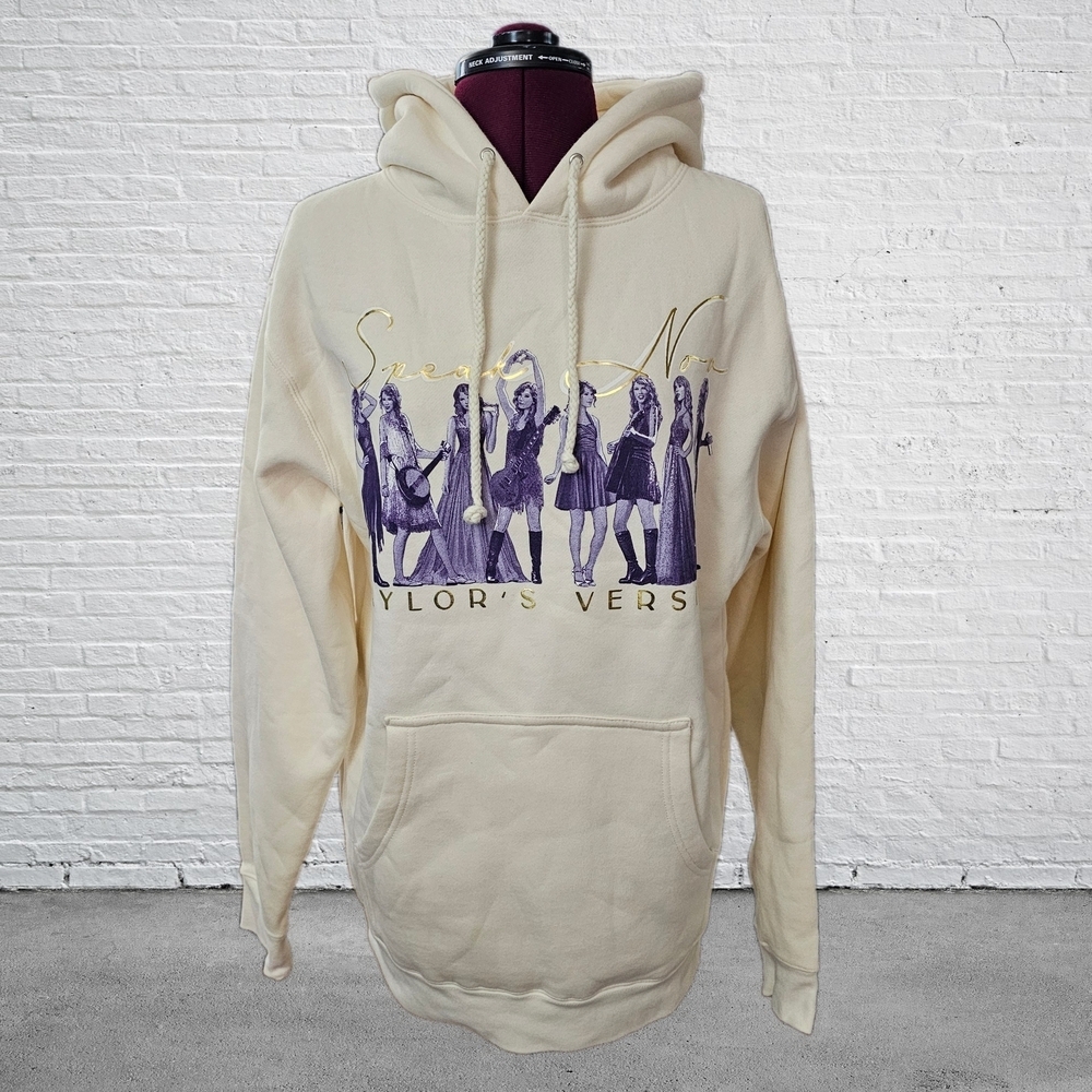 Taylor Swift Speak Now Taylor's Version Eras Tour Beige Ivory Hoodie